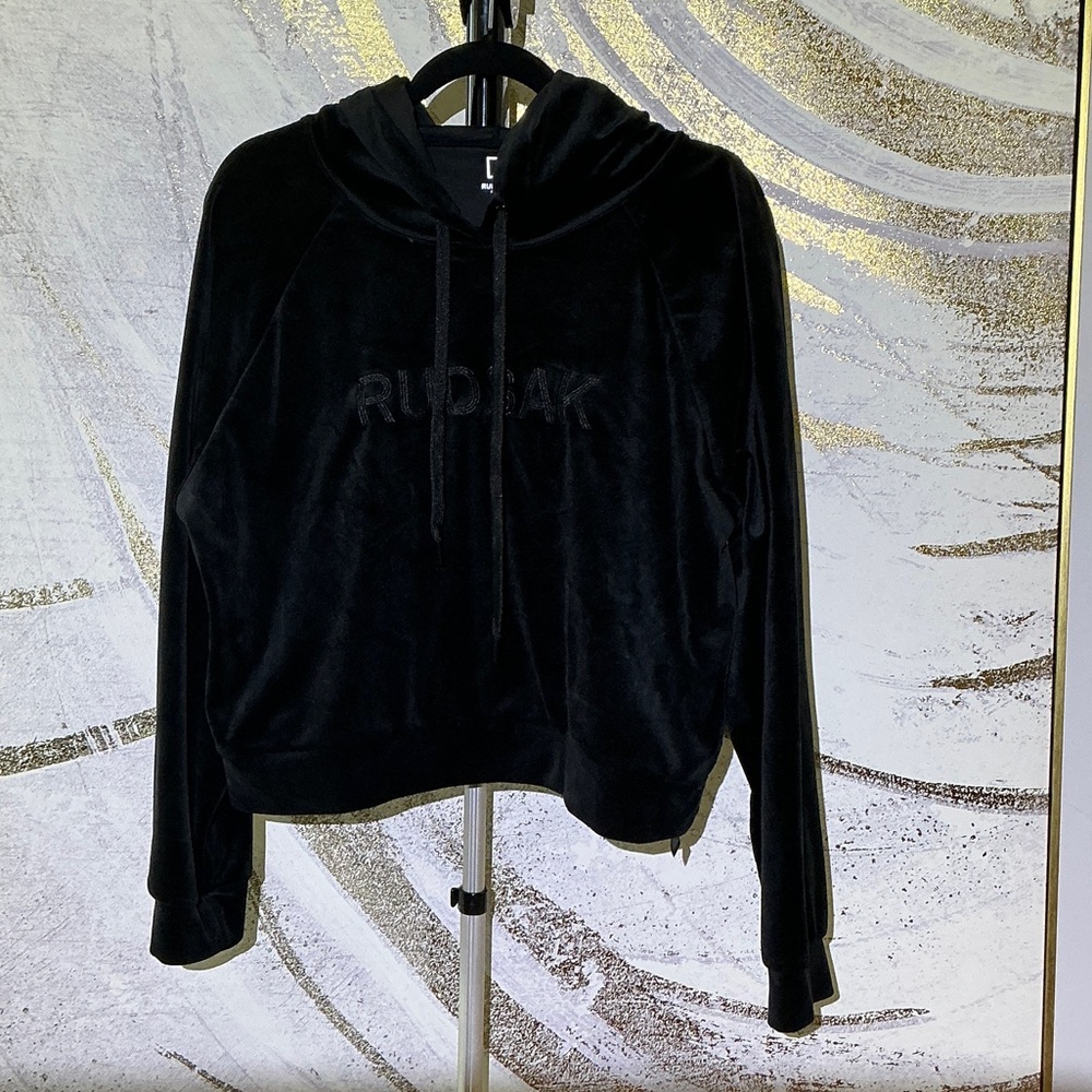 Rudsak Black Hoodie (velour-like)